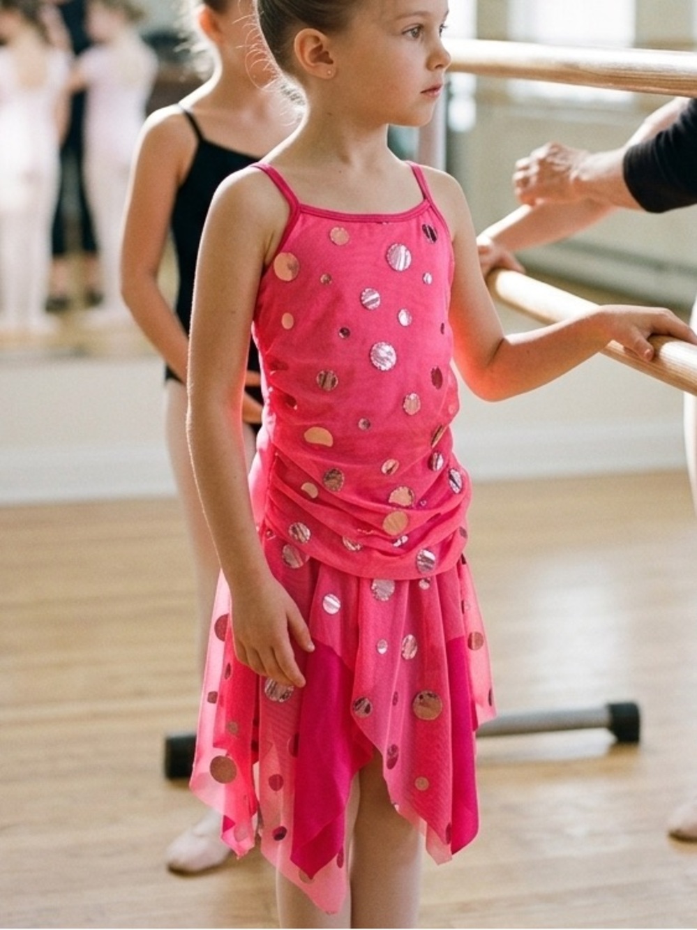 Hot Pink Polka Dot Dance Dress